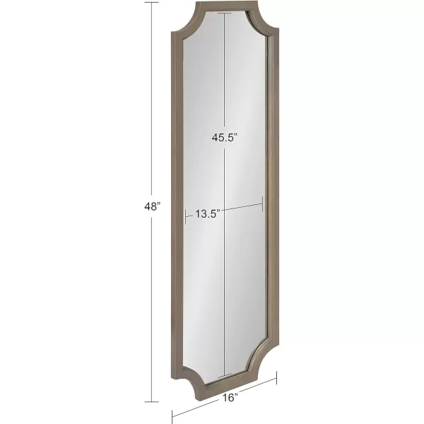 imageKate and Laurel Hogan Farmhouse Wall Mirror 16 x 48 Gray Large Decorative Traditional Wall DecorGrey