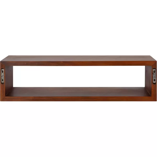 imageKate and Laurel Holt Modern Floating Wood Wall Shelf 30 x 8 Rustic Brown Chic Rectangular Floating Wood Console for WallWalnut Brown