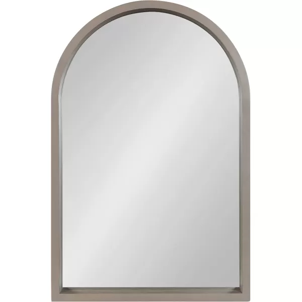 imageKate and Laurel Hutton Farmhouse Wood Arched Mirror 20 x 30 Gray Decorative Modern Large Arch Mirror with Deep Profile and Graywash Finish for WallGrey