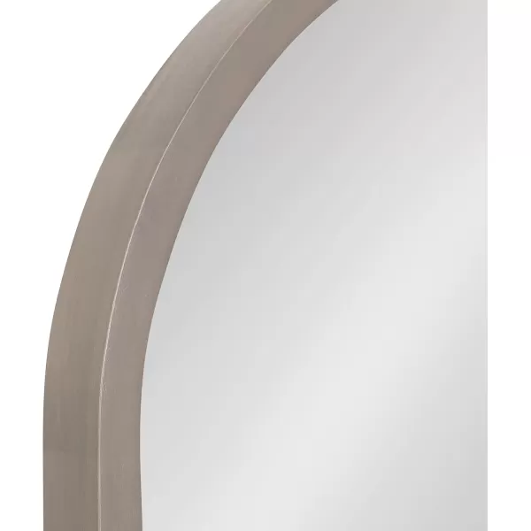 imageKate and Laurel Hutton Farmhouse Wood Arched Mirror 20 x 30 Gray Decorative Modern Large Arch Mirror with Deep Profile and Graywash Finish for WallGrey