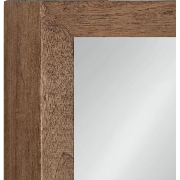 imageKate and Laurel Hutton Modern Wood Framed Mirror with Ledge Shelf 18 x 24 Walnut Brown Chic MidCentury Mirrors for WallRustic Brown