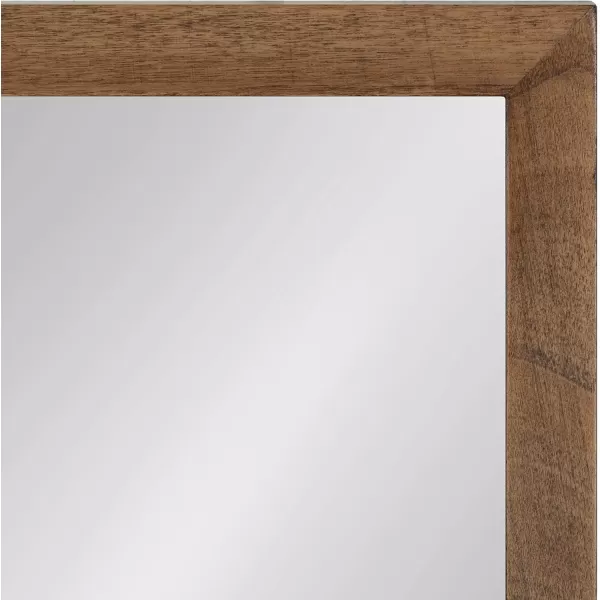 imageKate and Laurel Hutton Modern Wood Framed Mirror with Ledge Shelf 18 x 24 Walnut Brown Chic MidCentury Mirrors for WallRustic Brown