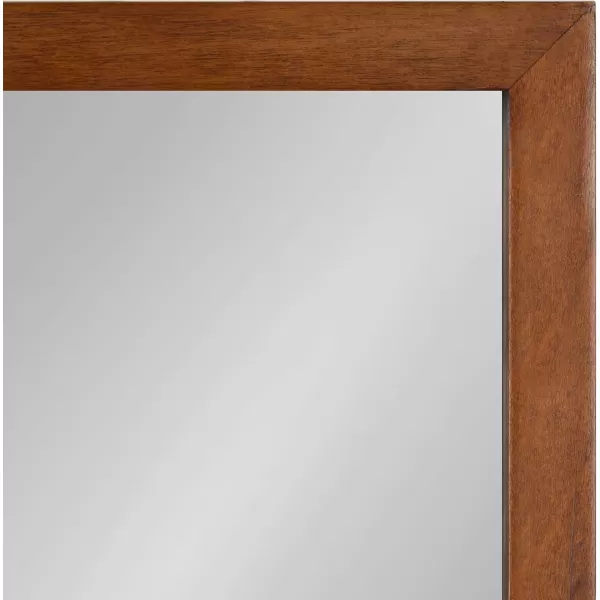 imageKate and Laurel Hutton Modern Wood Framed Mirror with Ledge Shelf 18 x 24 Walnut Brown Chic MidCentury Mirrors for WallWalnut Brown