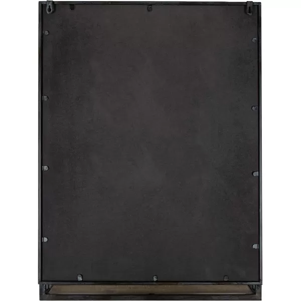 imageKate and Laurel Jackson Modern Metal Framed Wall Mirror with Shelf 22 x 29 Black Chic Rectangle Mirror for WallBlack