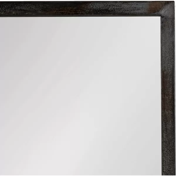 imageKate and Laurel Jackson Modern Metal Framed Wall Mirror with Shelf 22 x 29 Black Chic Rectangle Mirror for WallBlack