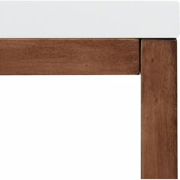 imageKate and Laurel Kaya 36Inch Tall PubBar Table TwoToned Wood White and BlackWalnut Brown