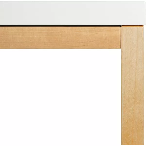 imageKate and Laurel Kaya 36Inch Tall PubBar Table TwoToned Wood White and BlackWhiteNatural