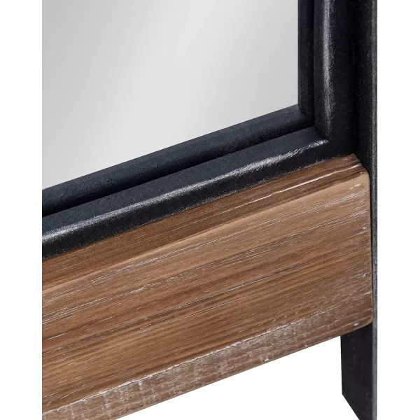 imageKate and Laurel Kincaid Rustic Farmhouse Wood and Metal Full Length Leaner Mirror 19 inches by 63 inches