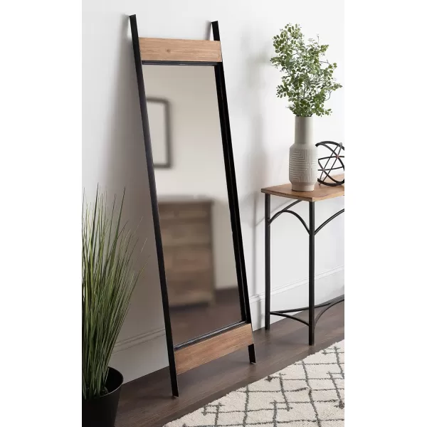 imageKate and Laurel Kincaid Rustic Farmhouse Wood and Metal Full Length Leaner Mirror 19 inches by 63 inches