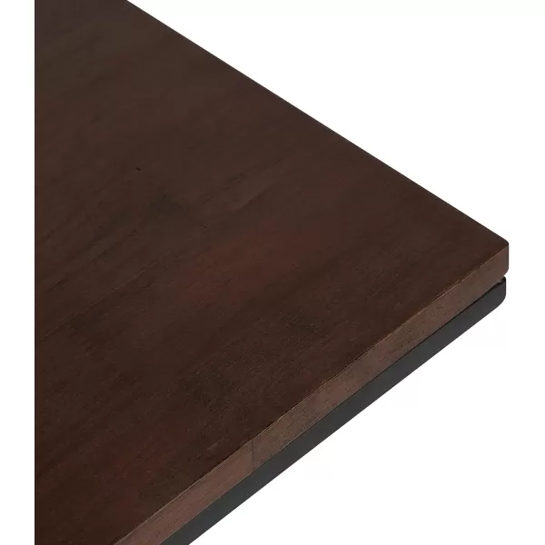 imageKate and Laurel Lockridge Modern CShape End Table 19 x 12 x 27 Rustic Brown and Black Decorative Minimalist Accent Table for Storage and DisplayDark Walnut Brown