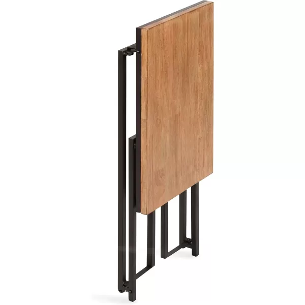 imageKate and Laurel Lockridge Modern CShape End Table 19 x 12 x 27 Rustic Brown and Black Decorative Minimalist Accent Table for Storage and DisplayRustic BrownBlack