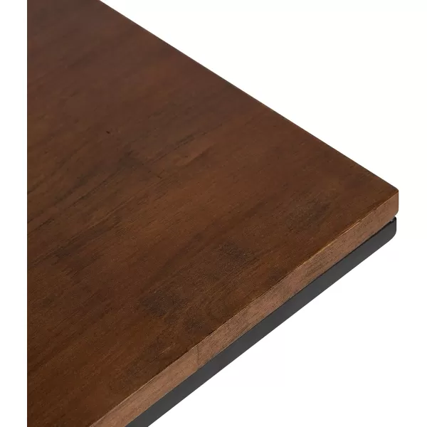 imageKate and Laurel Lockridge Modern CShape End Table 19 x 12 x 27 Rustic Brown and Black Decorative Minimalist Accent Table for Storage and DisplayWalnut Brown and Black