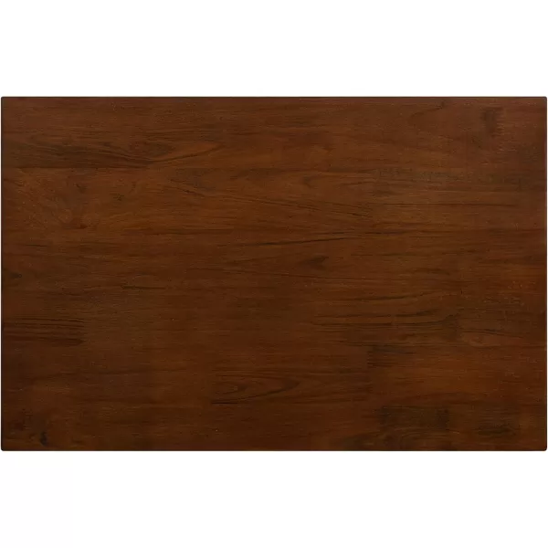 imageKate and Laurel Lockridge Modern CShape End Table 19 x 12 x 27 Rustic Brown and Black Decorative Minimalist Accent Table for Storage and DisplayWalnut Brown and Black