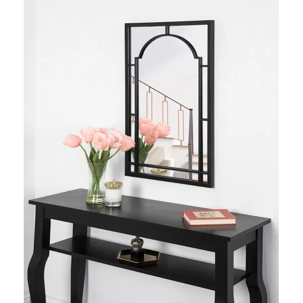 imageKate and Laurel Lyla Modern Metal Framed Wall Mirror 20 x 48 Black Chic Arched Mirror for Wall20x32