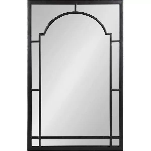 imageKate and Laurel Lyla Modern Metal Framed Wall Mirror 20 x 48 Black Chic Arched Mirror for Wall20x32