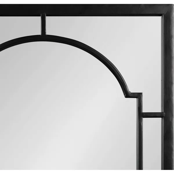 imageKate and Laurel Lyla Modern Metal Framed Wall Mirror 20 x 48 Black Chic Arched Mirror for Wall20x32