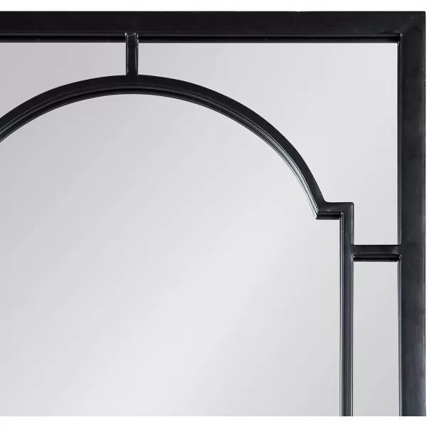 imageKate and Laurel Lyla Modern Metal Framed Wall Mirror 20 x 48 Black Chic Arched Mirror for Wall20x48