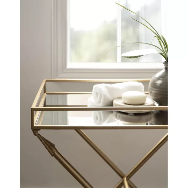 imageKate and Laurel Madeira Modern Arrow Metal Decorative Glam Table for Storage and Display 21 x 14 x 26 Gold