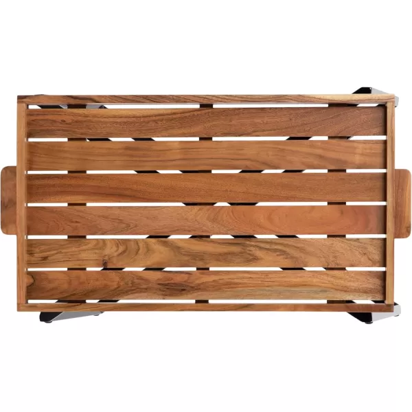 imageKate and Laurel Monaco Modern Transitional Wooden Outdoor Patio Coffee Table with Removable Serving Tray for Storage and Display 31x16x28 NaturalBlack