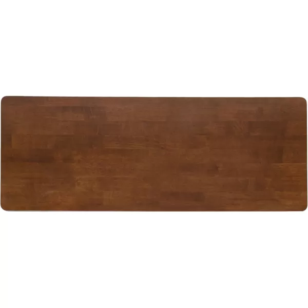imageKate and Laurel Morreau MidCentury Modern Rectangle Pub Storage Shelf for Use as High Top Computer Desk Table 48x19x43 Walnut Brown