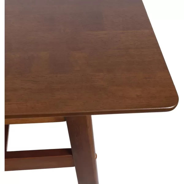 imageKate and Laurel Morreau MidCentury Modern Rectangle Pub Storage Shelf for Use as High Top Computer Desk Table 48x19x43 Walnut Brown