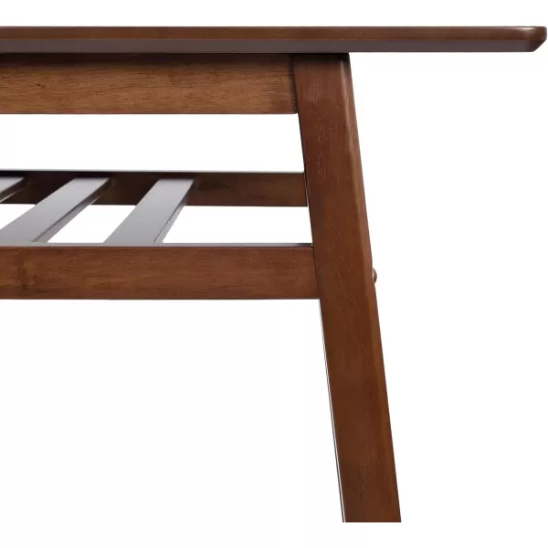imageKate and Laurel Morreau MidCentury Modern Rectangle Pub Storage Shelf for Use as High Top Computer Desk Table 48x19x43 Walnut Brown