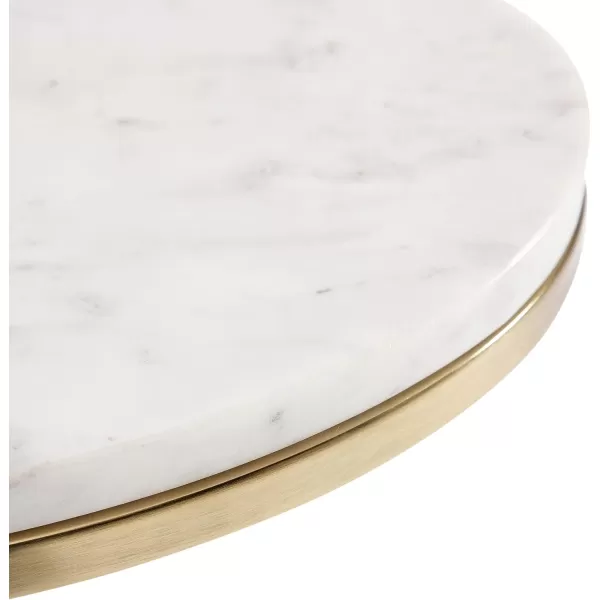 imageKate and Laurel Natalli Modern Glam Oval CShaped Side Table with SpaceSaving Design 14x9x28 Gold