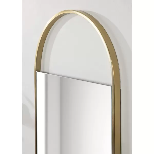 imageKate and Laurel Nobles Midcentury Capsule Wall Mirror 16 x 48 Gold Decorative Modern Panel Mirror for Wall