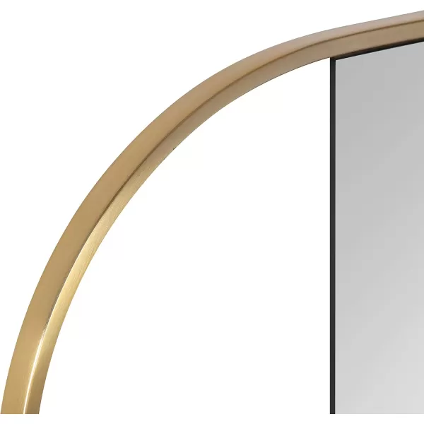 imageKate and Laurel Nobles Midcentury Capsule Wall Mirror 16 x 48 Gold Decorative Modern Panel Mirror for Wall