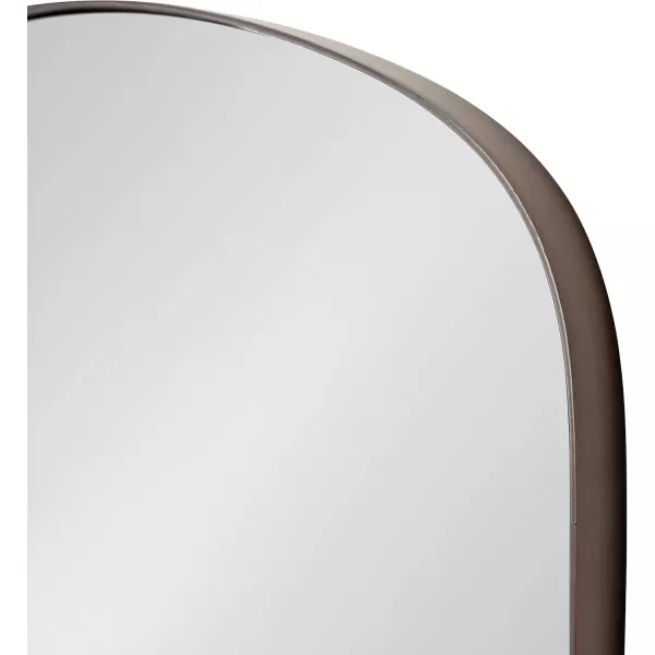 imageKate and Laurel Peyson Arched Wall Mirror with Shelf 18 x 24 Silver Decorative Modern Metal Arch Mirror with Storage Shelf for Glamorous Wall DcorBronze