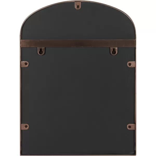 imageKate and Laurel Peyson Arched Wall Mirror with Shelf 18 x 24 Silver Decorative Modern Metal Arch Mirror with Storage Shelf for Glamorous Wall DcorBronze