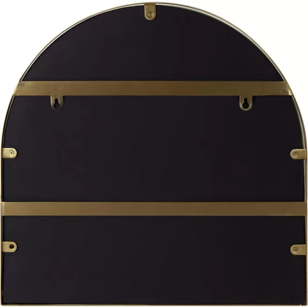 imageKate and Laurel Peyson Arched Wall Mirror with Shelf 18 x 24 Silver Decorative Modern Metal Arch Mirror with Storage Shelf for Glamorous Wall DcorGold