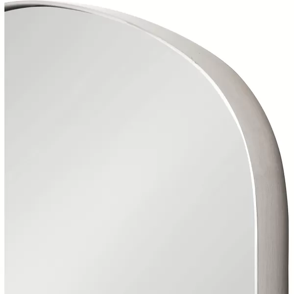 imageKate and Laurel Peyson Arched Wall Mirror with Shelf 18 x 24 Silver Decorative Modern Metal Arch Mirror with Storage Shelf for Glamorous Wall DcorSilver