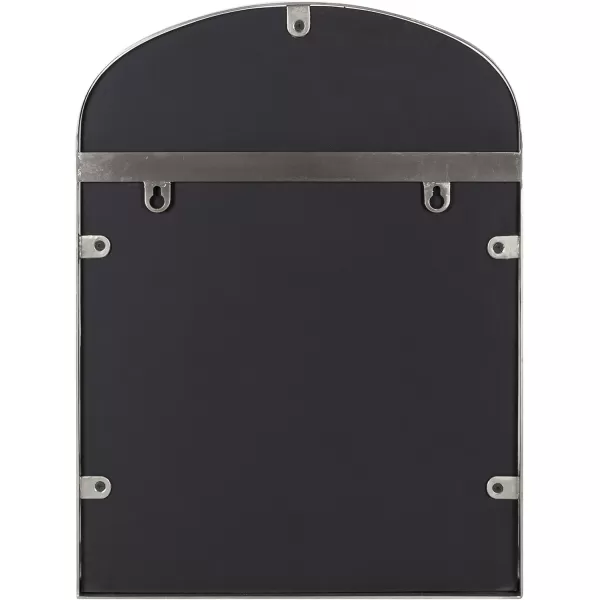 imageKate and Laurel Peyson Arched Wall Mirror with Shelf 18 x 24 Silver Decorative Modern Metal Arch Mirror with Storage Shelf for Glamorous Wall DcorSilver