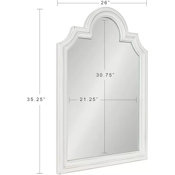 imageKate and Laurel Sindahl Rustic Wood Framed Arch Wall Mirror 26 x 35 Distressed White MoroccanInspired Accent