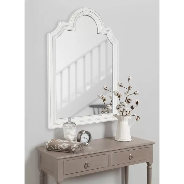 imageKate and Laurel Sindahl Rustic Wood Framed Arch Wall Mirror 26 x 35 Distressed White MoroccanInspired Accent