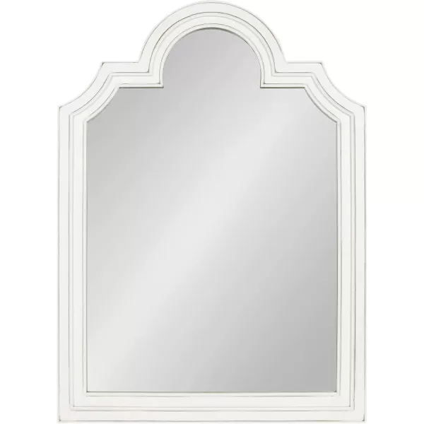 imageKate and Laurel Sindahl Rustic Wood Framed Arch Wall Mirror 26 x 35 Distressed White MoroccanInspired Accent