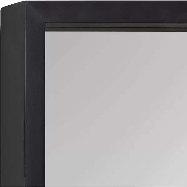 imageKate and Laurel Travis Modern Wood Framed Wall Mirror 16 x 48 Silver Transitional Rectangle Mirror for WallBlack