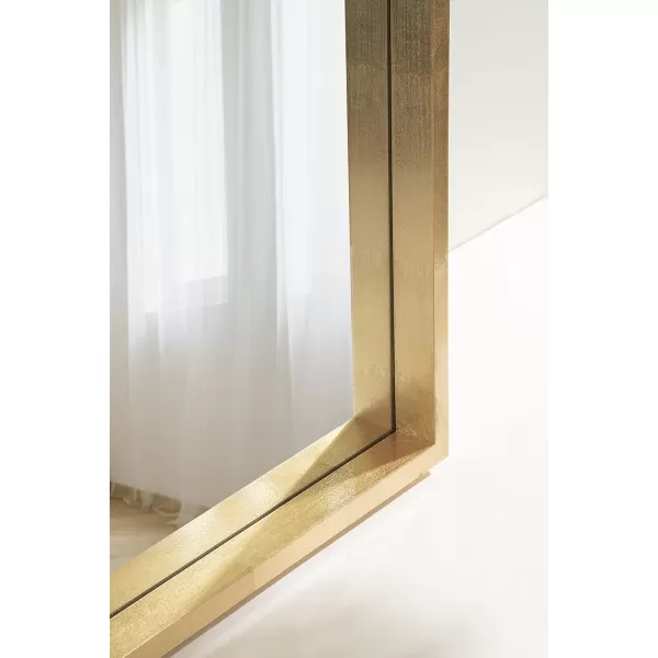 imageKate and Laurel Travis Modern Wood Framed Wall Mirror 16 x 48 Silver Transitional Rectangle Mirror for WallGold