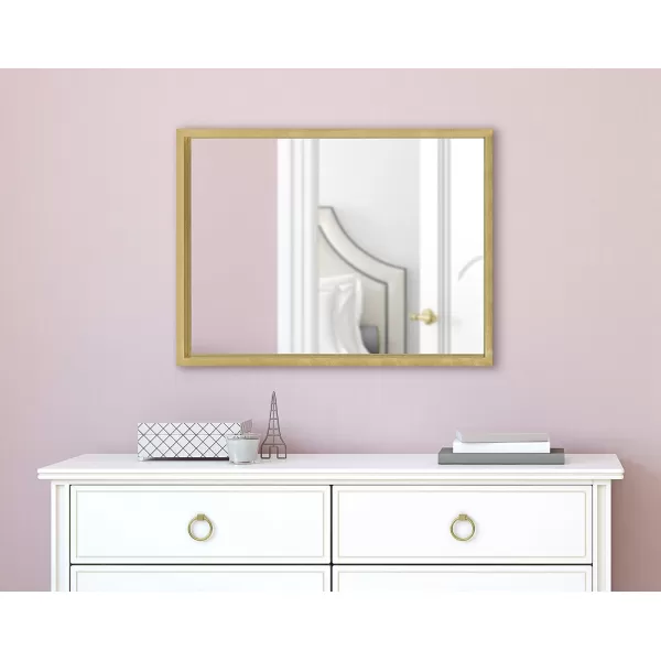 imageKate and Laurel Travis Modern Wood Framed Wall Mirror 16 x 48 Silver Transitional Rectangle Mirror for WallGold