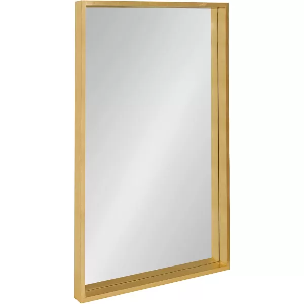 imageKate and Laurel Travis Modern Wood Framed Wall Mirror 16 x 48 Silver Transitional Rectangle Mirror for WallGold