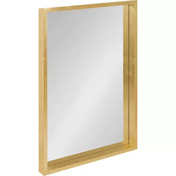 imageKate and Laurel Travis Modern Wood Framed Wall Mirror 16 x 48 Silver Transitional Rectangle Mirror for WallGold