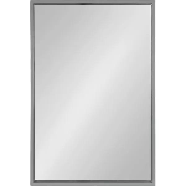 imageKate and Laurel Travis Modern Wood Framed Wall Mirror 16 x 48 Silver Transitional Rectangle Mirror for WallGrey