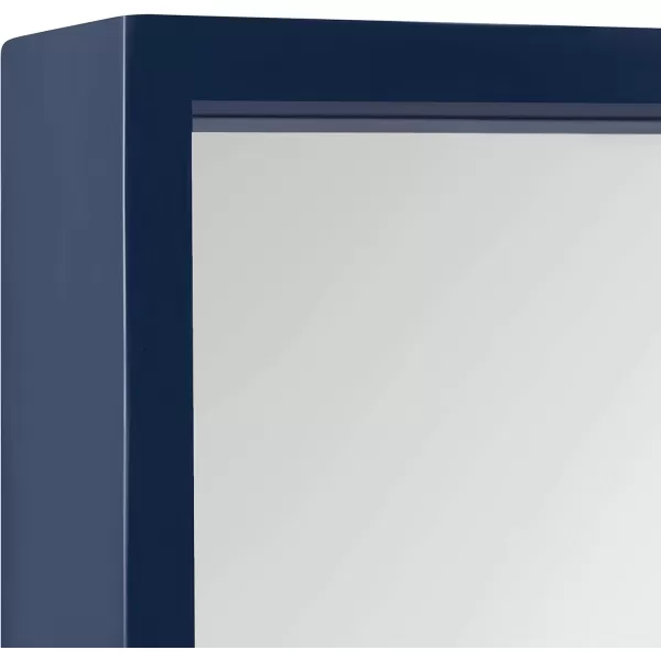 imageKate and Laurel Travis Modern Wood Framed Wall Mirror 16 x 48 Silver Transitional Rectangle Mirror for WallNavy Blue