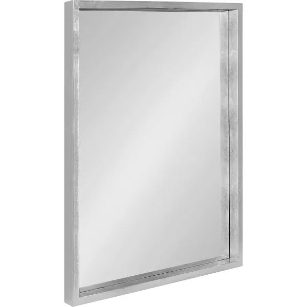 imageKate and Laurel Travis Modern Wood Framed Wall Mirror 16 x 48 Silver Transitional Rectangle Mirror for WallSilver