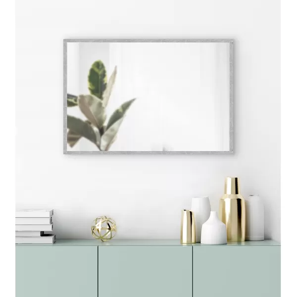 imageKate and Laurel Travis Modern Wood Framed Wall Mirror 16 x 48 Silver Transitional Rectangle Mirror for WallSilver