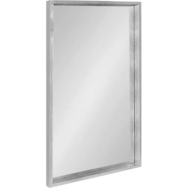 imageKate and Laurel Travis Modern Wood Framed Wall Mirror 16 x 48 Silver Transitional Rectangle Mirror for WallSilver