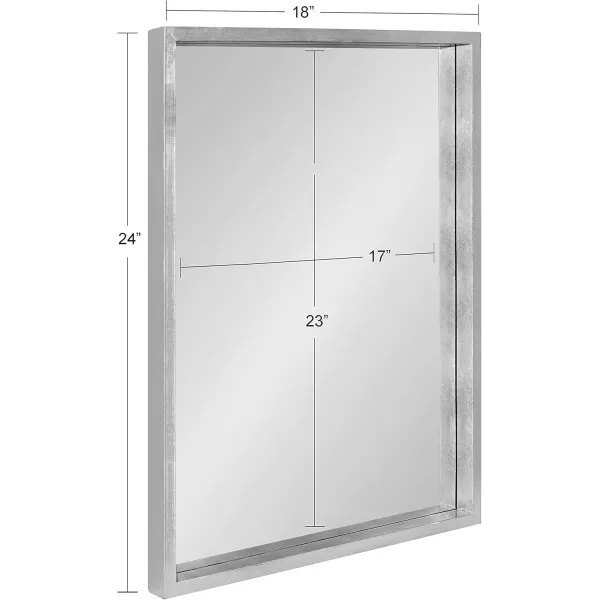 imageKate and Laurel Travis Modern Wood Framed Wall Mirror 16 x 48 Silver Transitional Rectangle Mirror for WallSilver