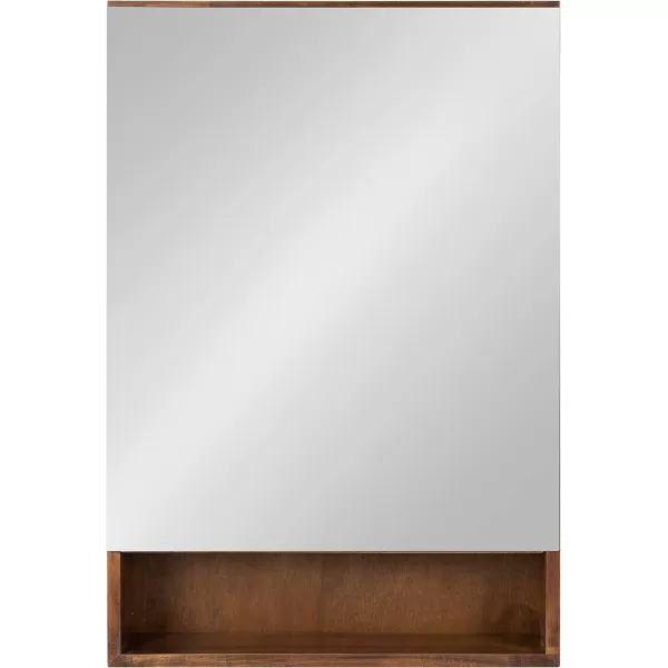 imageKate and Laurel Vin Modern Decorative Storage Mirror 20 x 30 Rustic Brown Transitional Cabinet with Mirror and Four ShelvesBrown