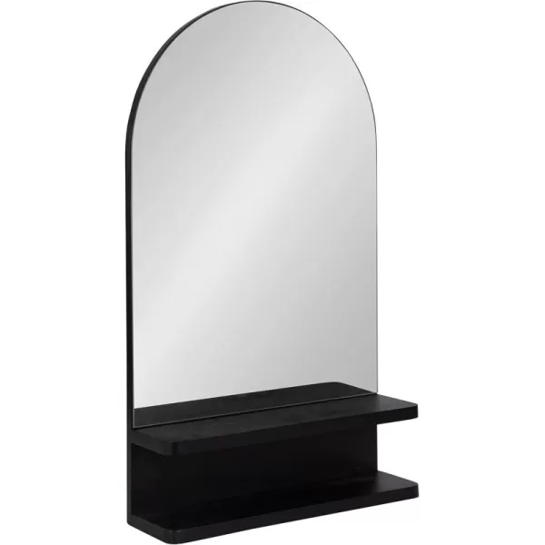 imageKate and Laurel Astora Modern Arched Wall Mirror 18 x 30 Black Vibrant Framed Mirror for Storage and Display